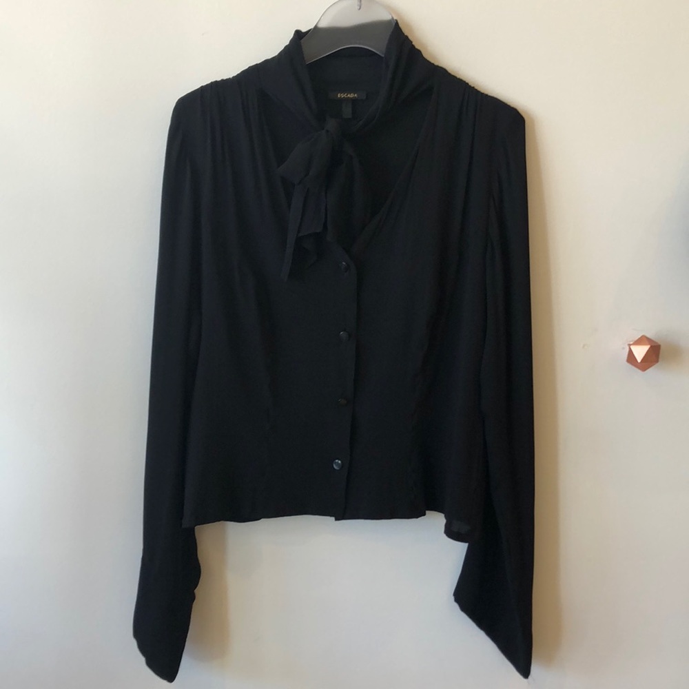 Escada Tie Neck Top